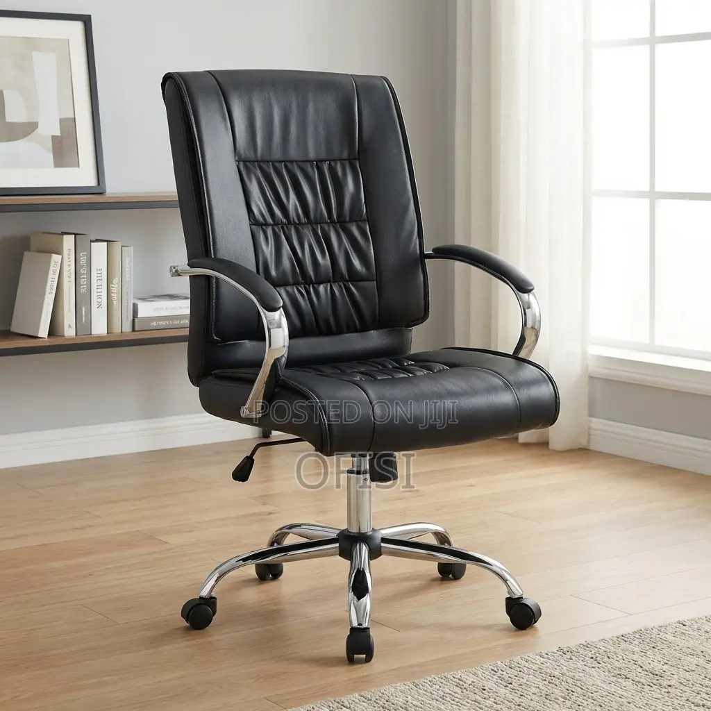 Office Chair; Executive Leather Swivel Office Chair