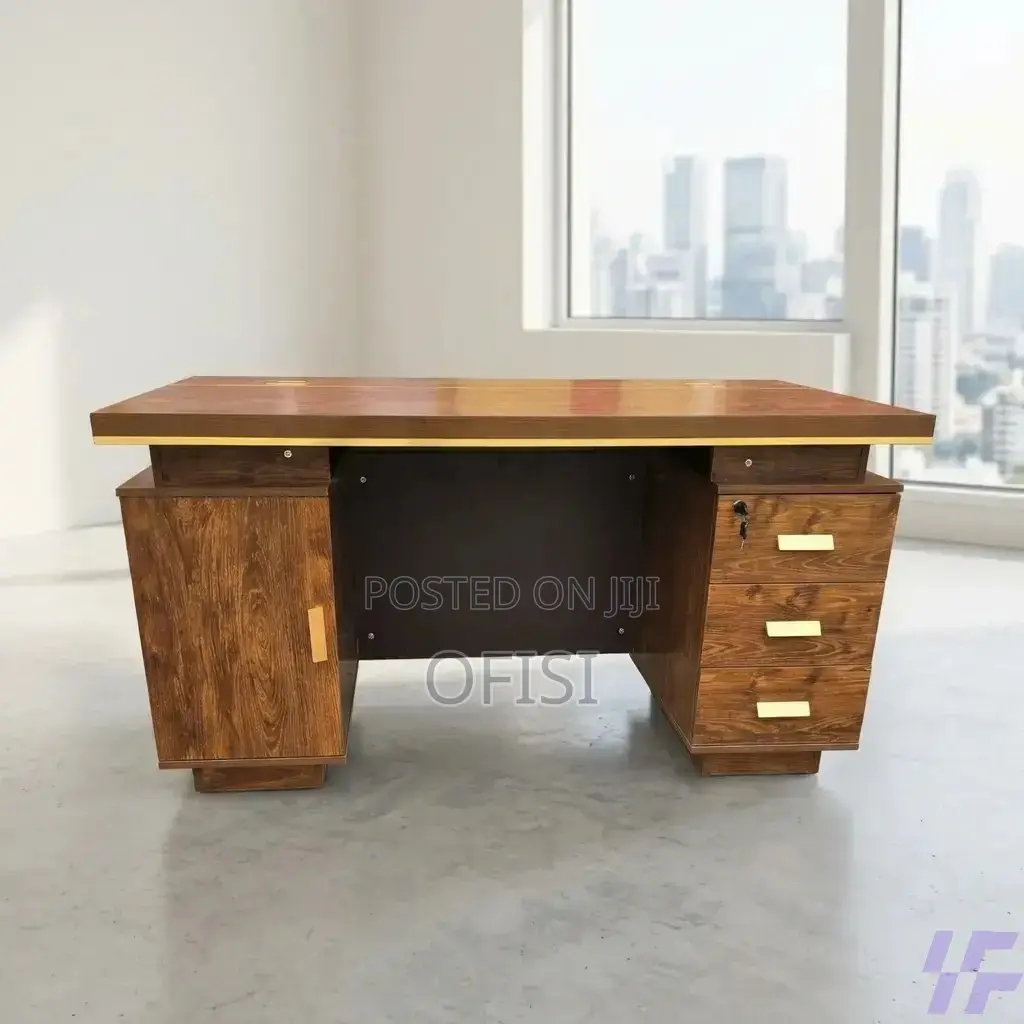 Office Desk; 1.4m Executive Gold Office Desk