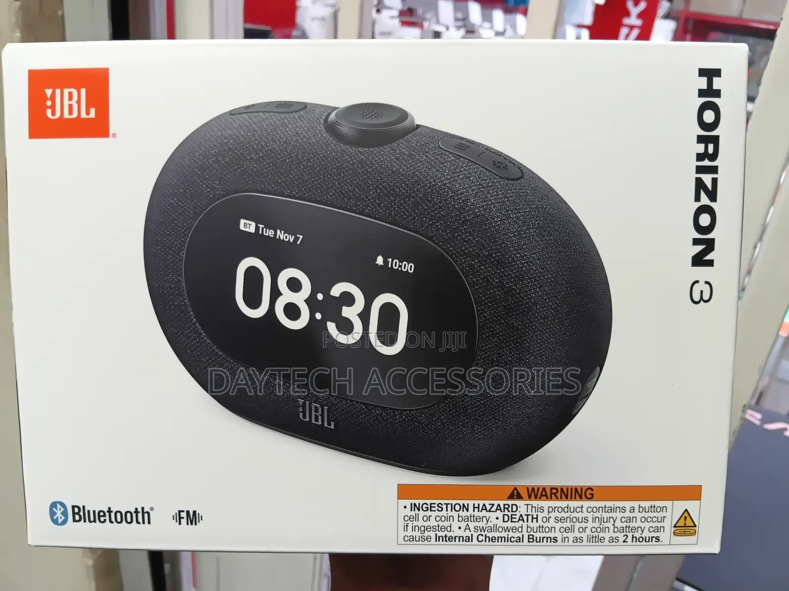 JBL Horizon 3 Bluetooth Speaker Alarm Clock Ambient Light Usb-C Black