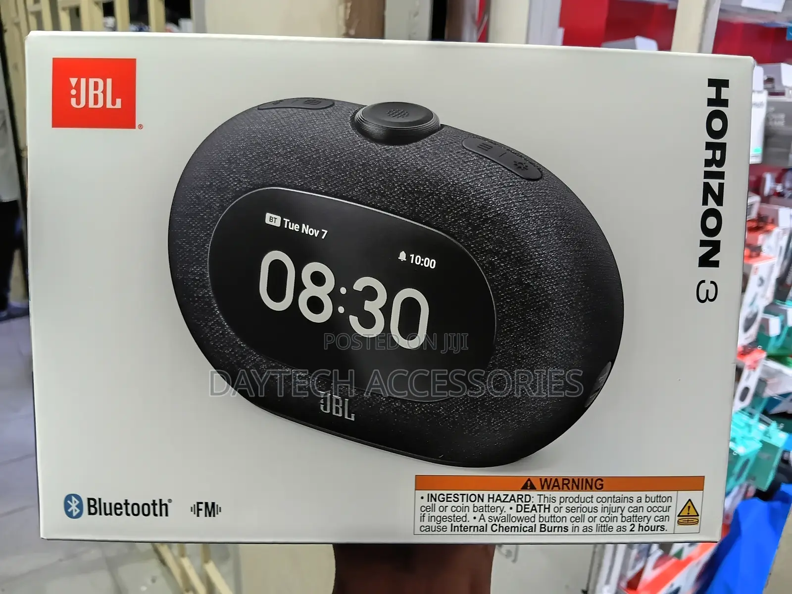 JBL Horizon 3 Bluetooth Speaker Alarm Clock Ambient Light Usb-C Black
