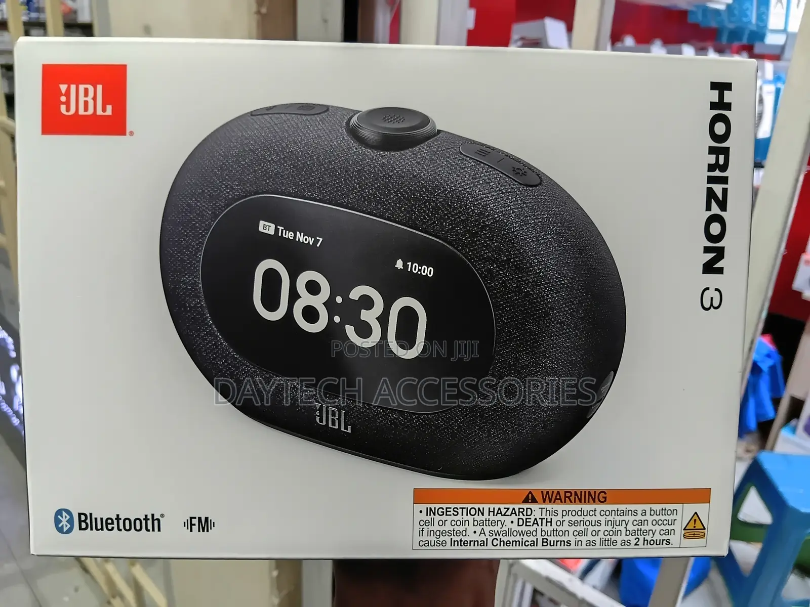 JBL Horizon 3 Bluetooth Speaker Alarm Clock Ambient Light Usb-C Black