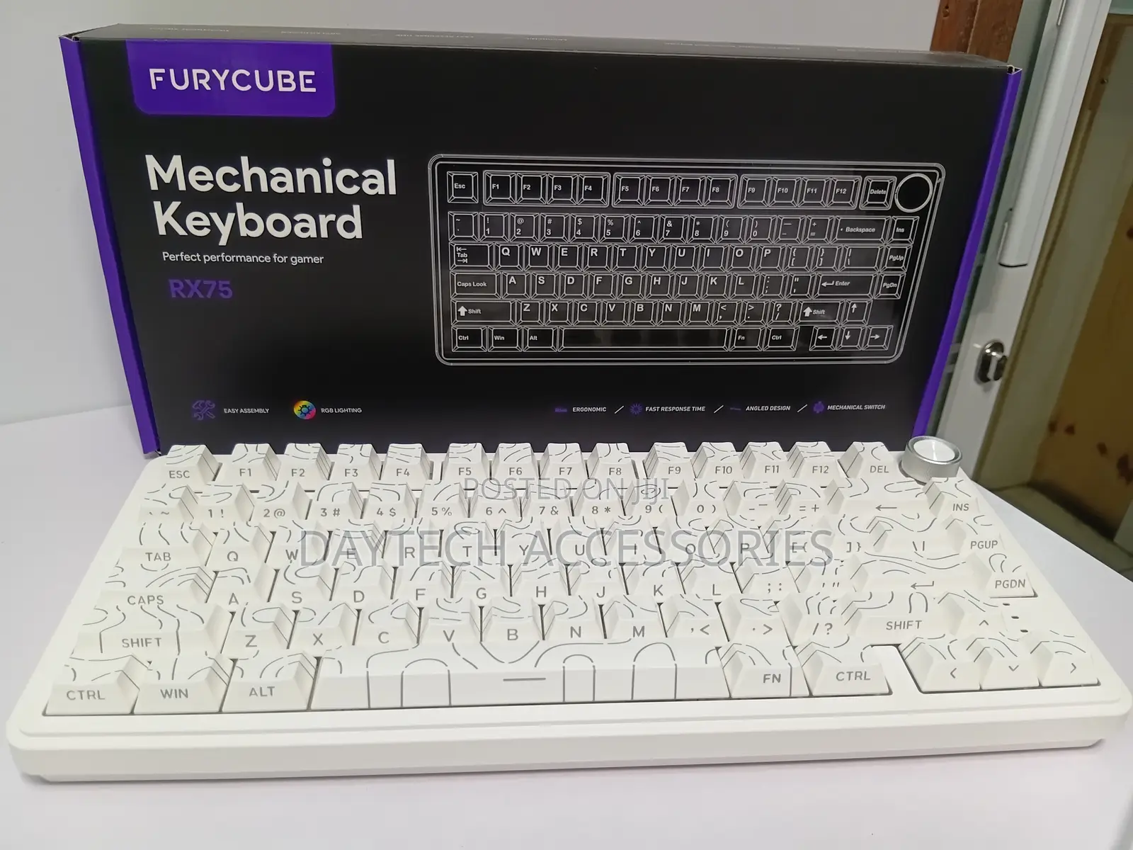 Furycube Rx75 Mechanical Gaming Keyboard - White
