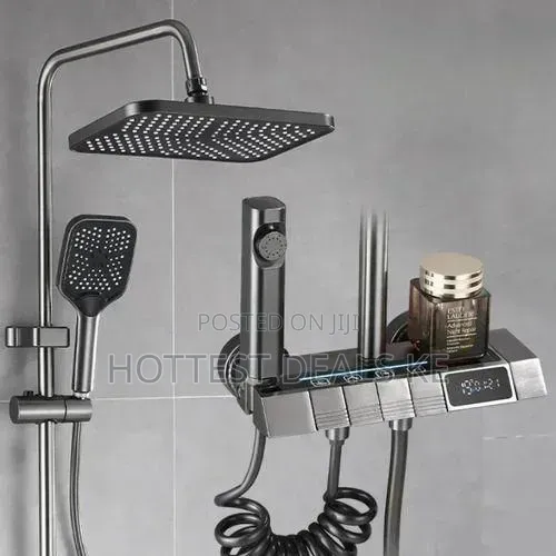 Luxury Piano Button Thermostatic Shower Set