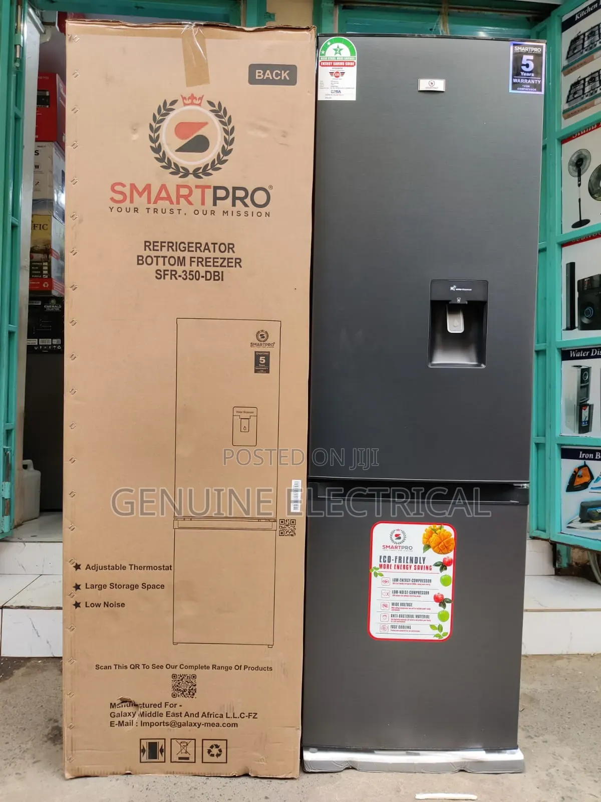 Smartpro Fridge De- Frost 350dbi 280ltr Bottom Freezer With Dispenser