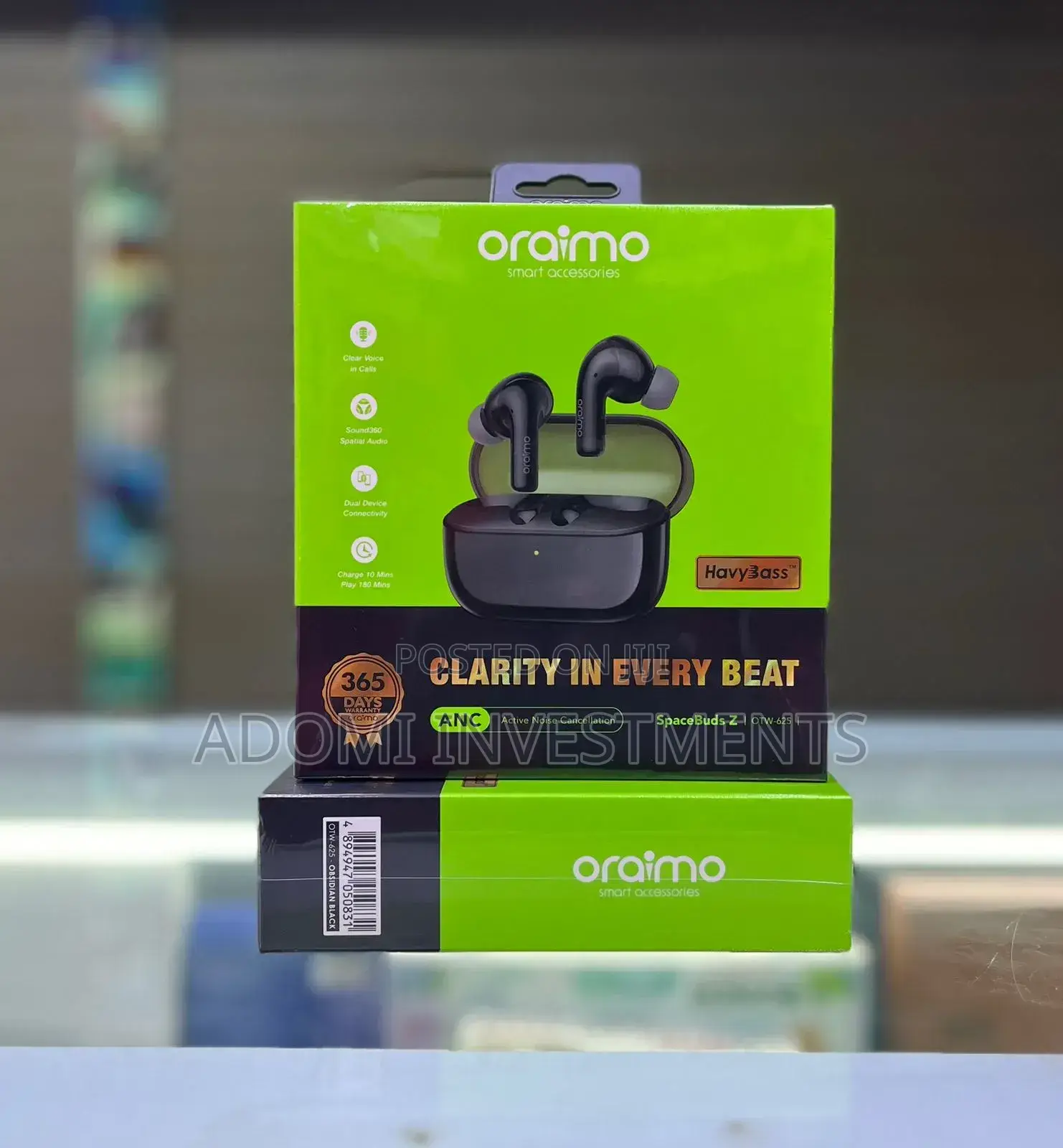 Oraimo Spacebuds Z 
With Active Noise Cancellation