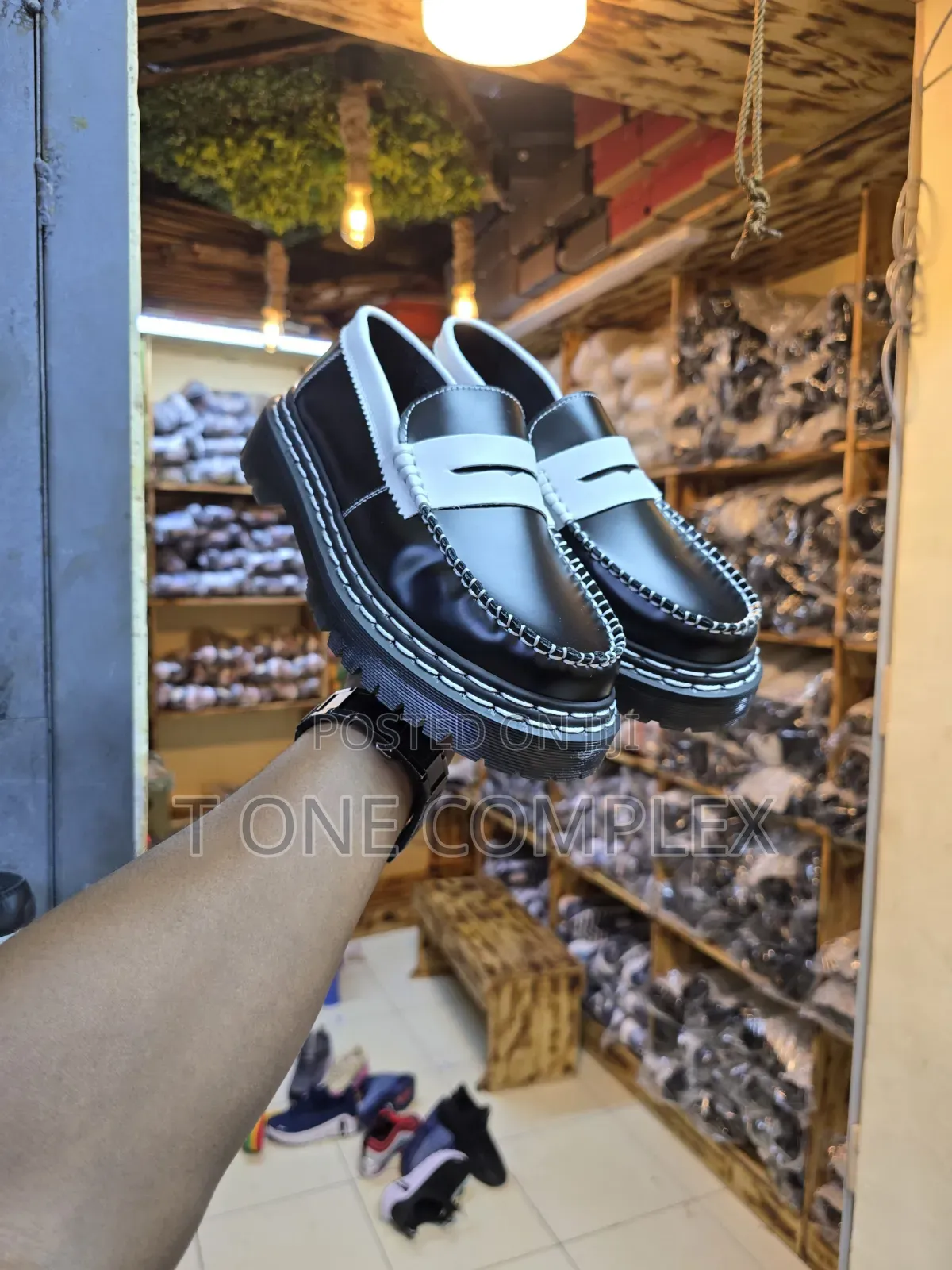 Original Dr.Martens Penton Bex Platform Loafers Black Blue White