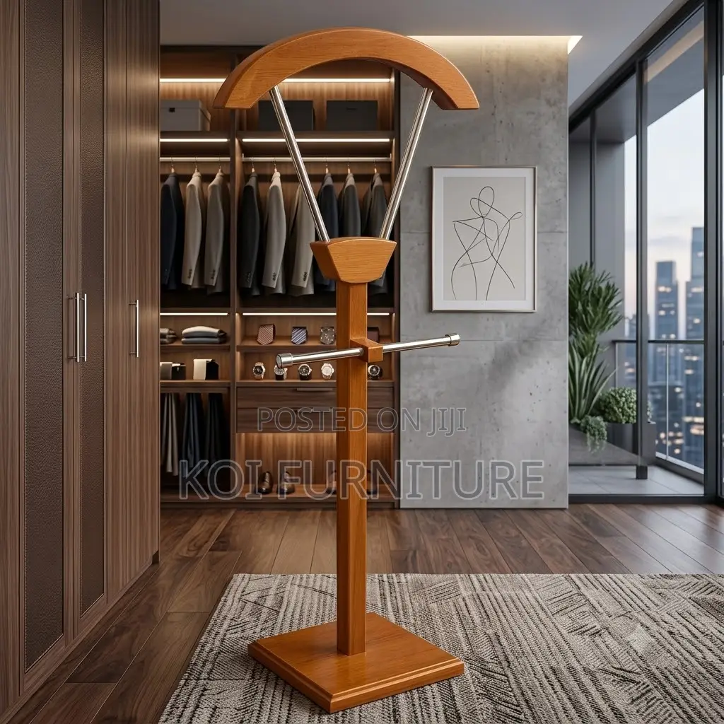 Dressers; Executive Coat Hangers With Mahogany Finish