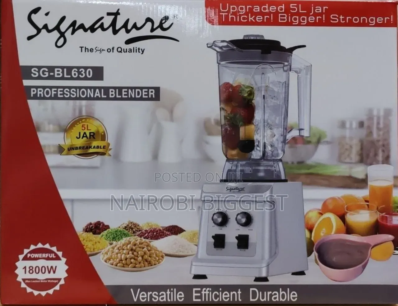 1800w (Sg-Bl-630) 
Commercial Blender With 5.0 LTR Jar