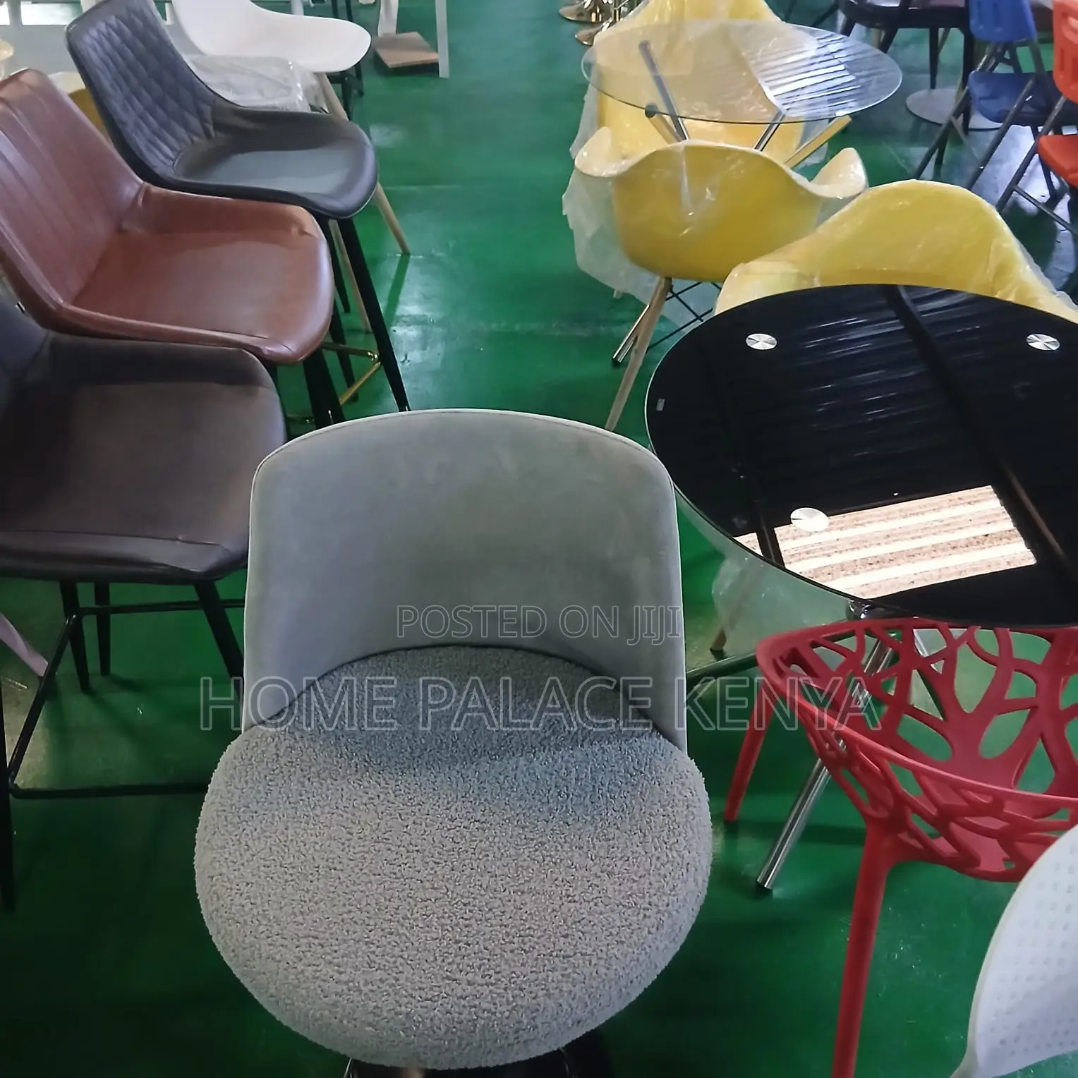 Bar Stool: Cozy Lambswool Fabric Bar Chair