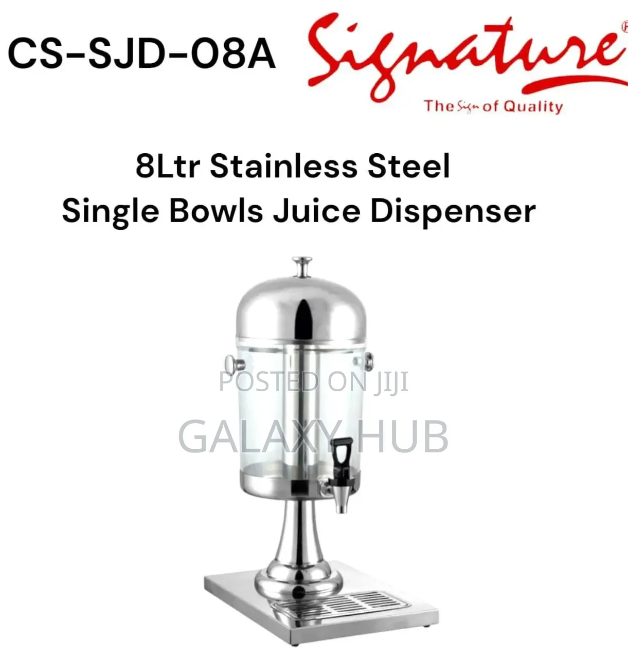 Signature Ltr Stainless Steel Single Bowljuice Dispenser