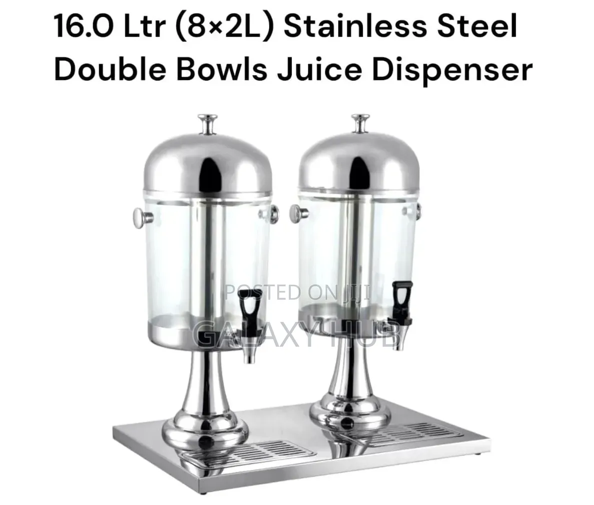 Signature 8×2 Ltr Stainless Steel Double Bowls Juice Dispenser
