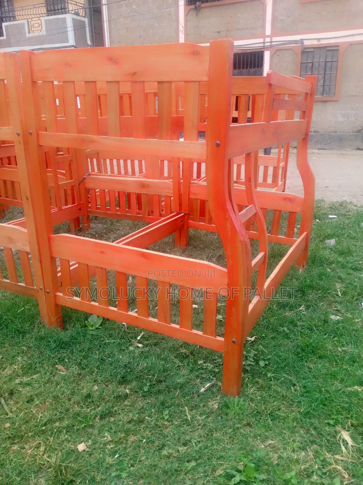 Double Decker, 3.5*6 by 3*6-Twin Hardwood Bed. Double Decker Bed