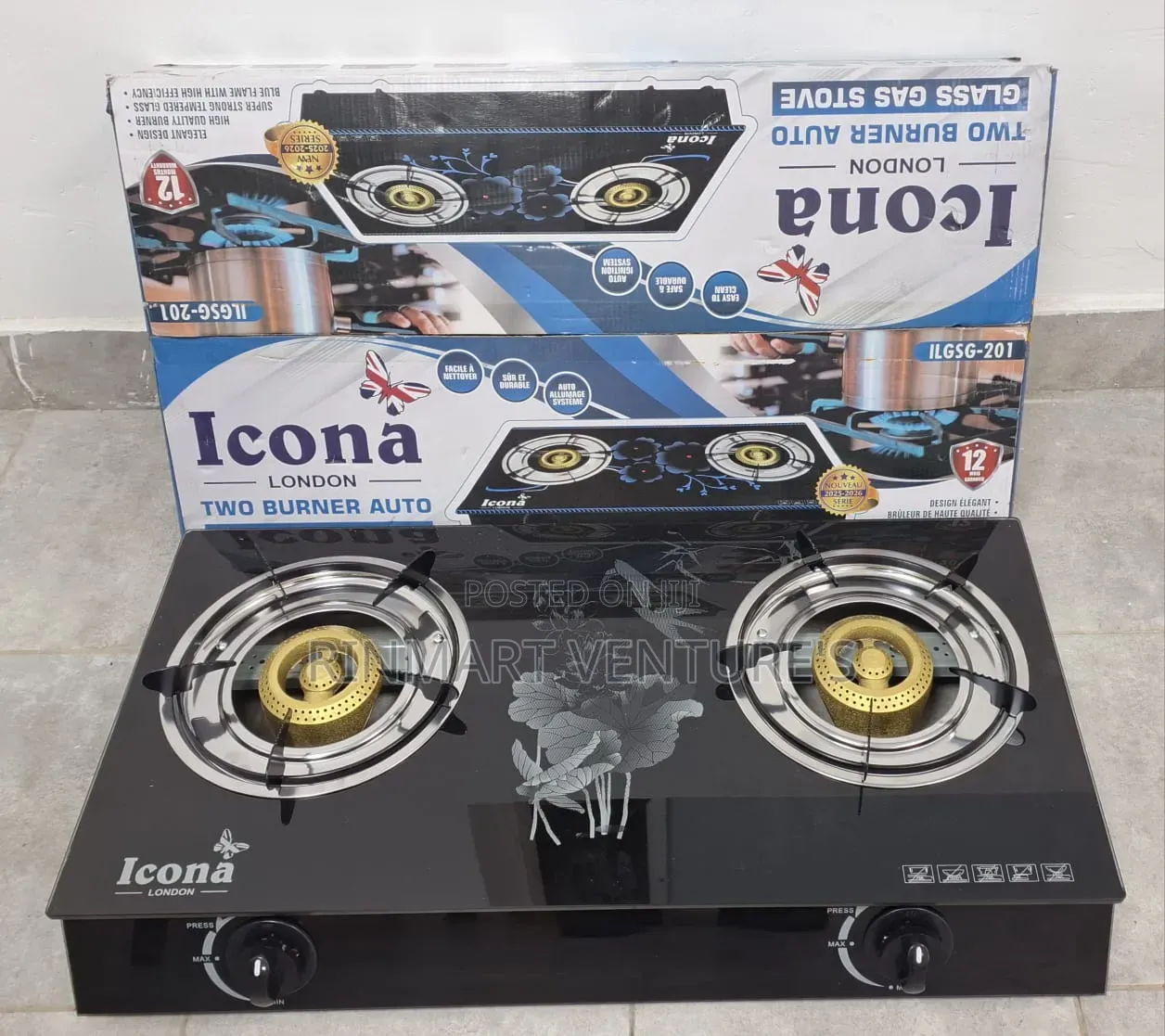 Ailyons 2 Burner/ Ailyons 2 Burner Glass Top