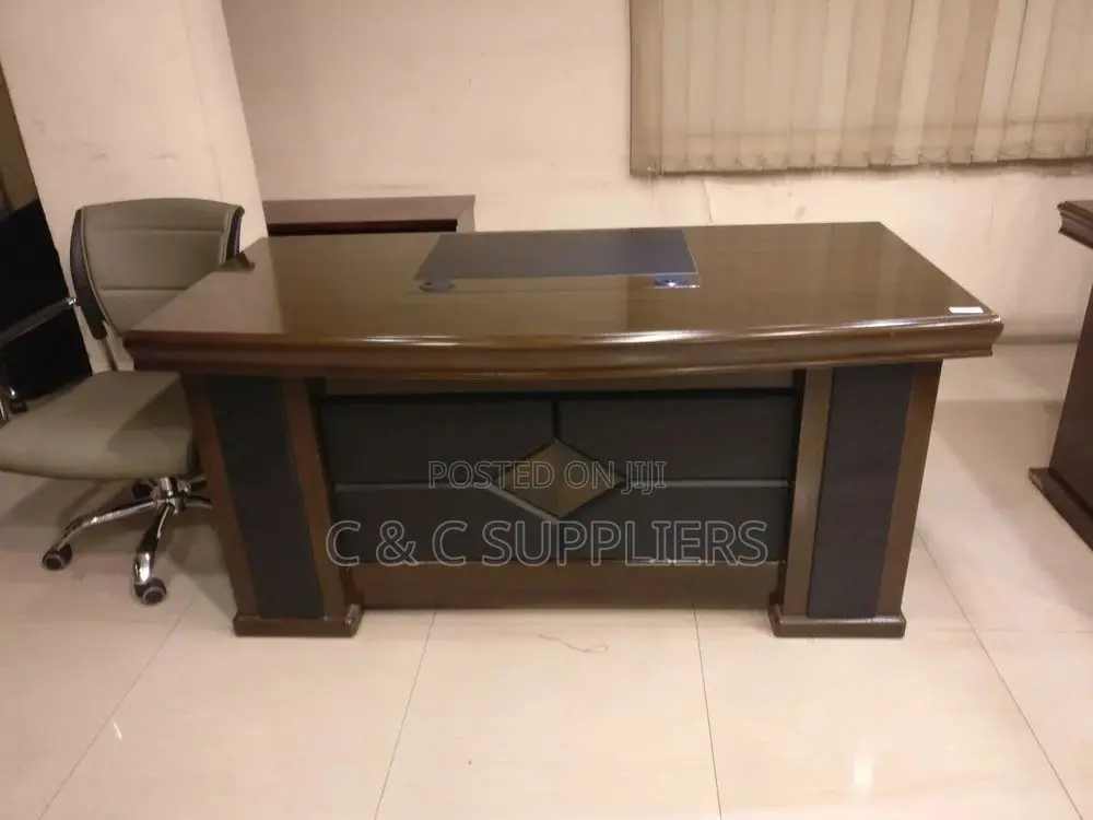 Mahogany Ceo's L-Shaped Table-1.8m