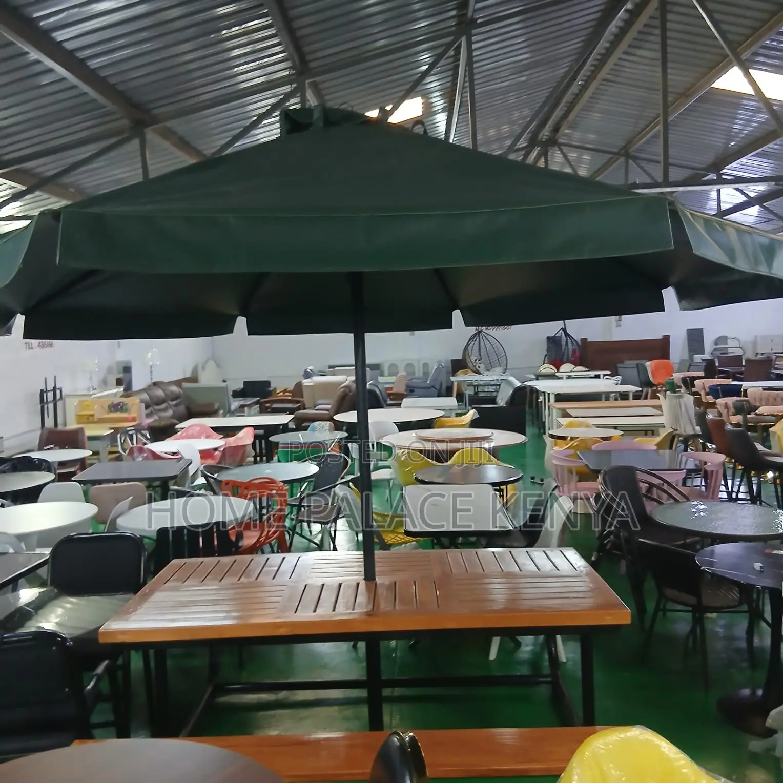 Outdoor Bench: 6 Seater Wooden Bench With Shade and Metal Frame