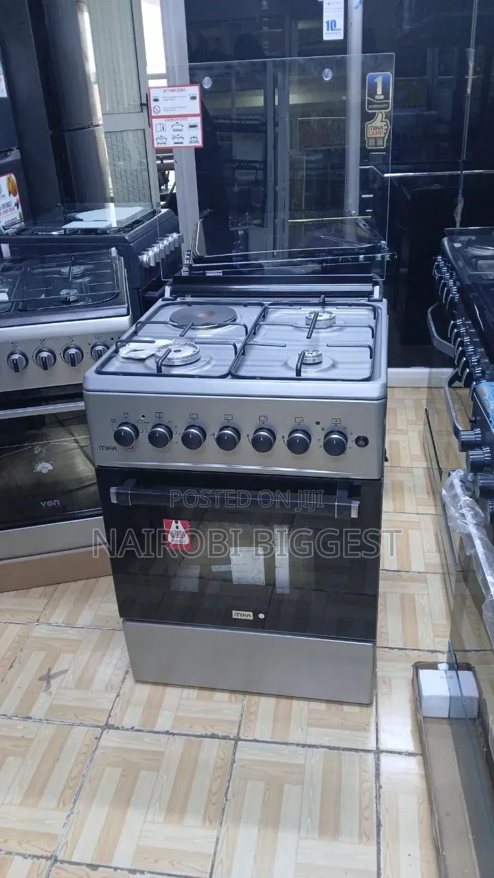Mika Standing Cooker, 58cm X 58cm, 3 Gas 1e Mst58u31e3slem