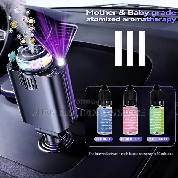 Premium Universal Car Fast Charger With Ambient Light and Diffuser