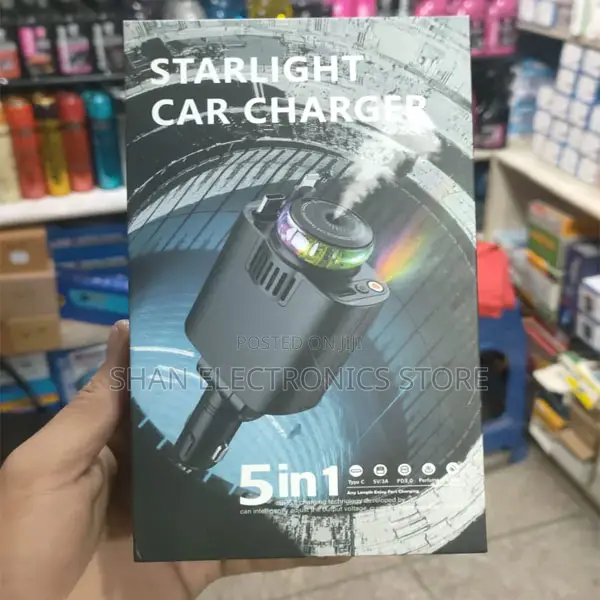 Premium Universal Car Fast Charger With Ambient Light and Diffuser