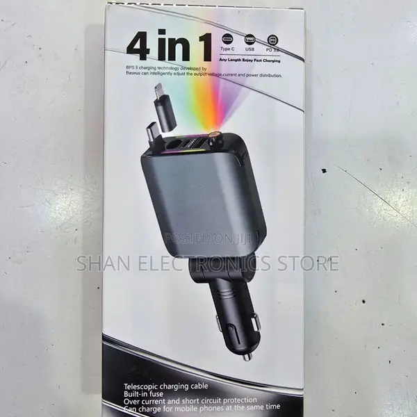 E1 4 in 1 Super Fast Phone Charger + RGB Light