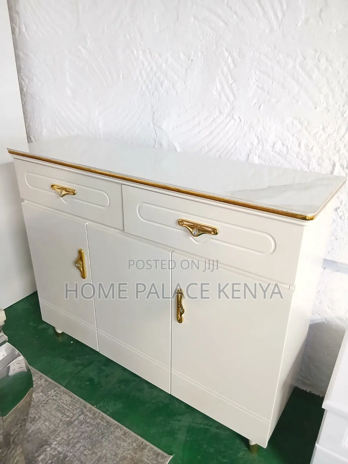 Storage Cabinet: Multipurpose Sideboard Cabinet With Gold Accessories