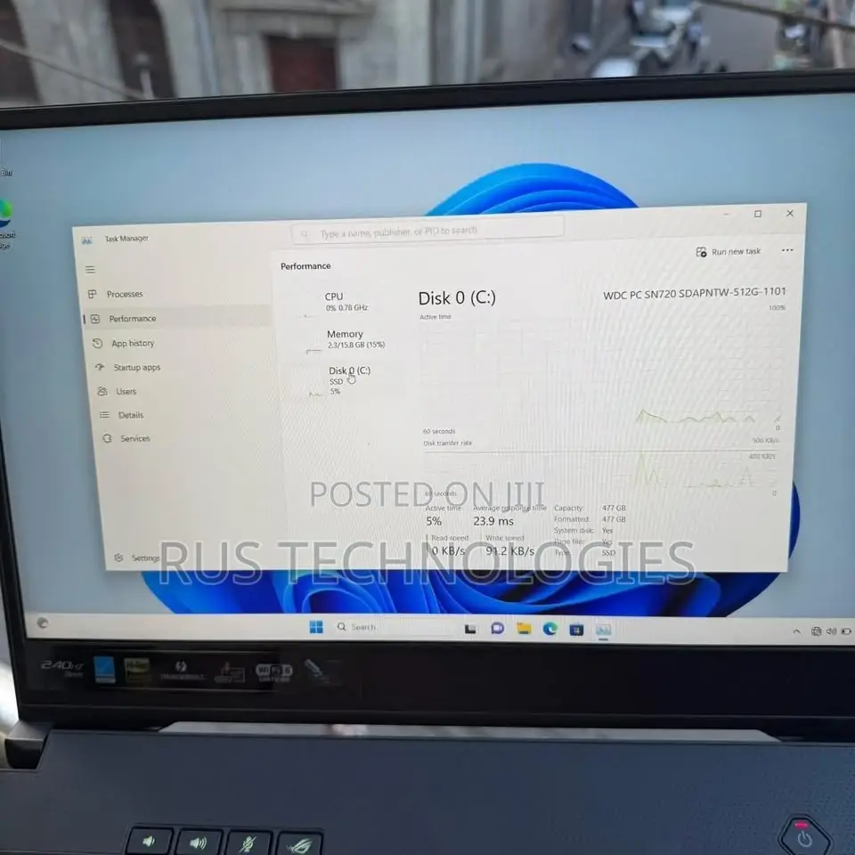 Laptop Asus ROG Zephyrus M16 16GB Intel Core i7 SSD 512GB