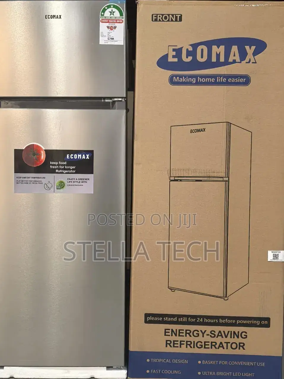 Ecomax 230 Litres Dark Silver Double Door Refrigerator