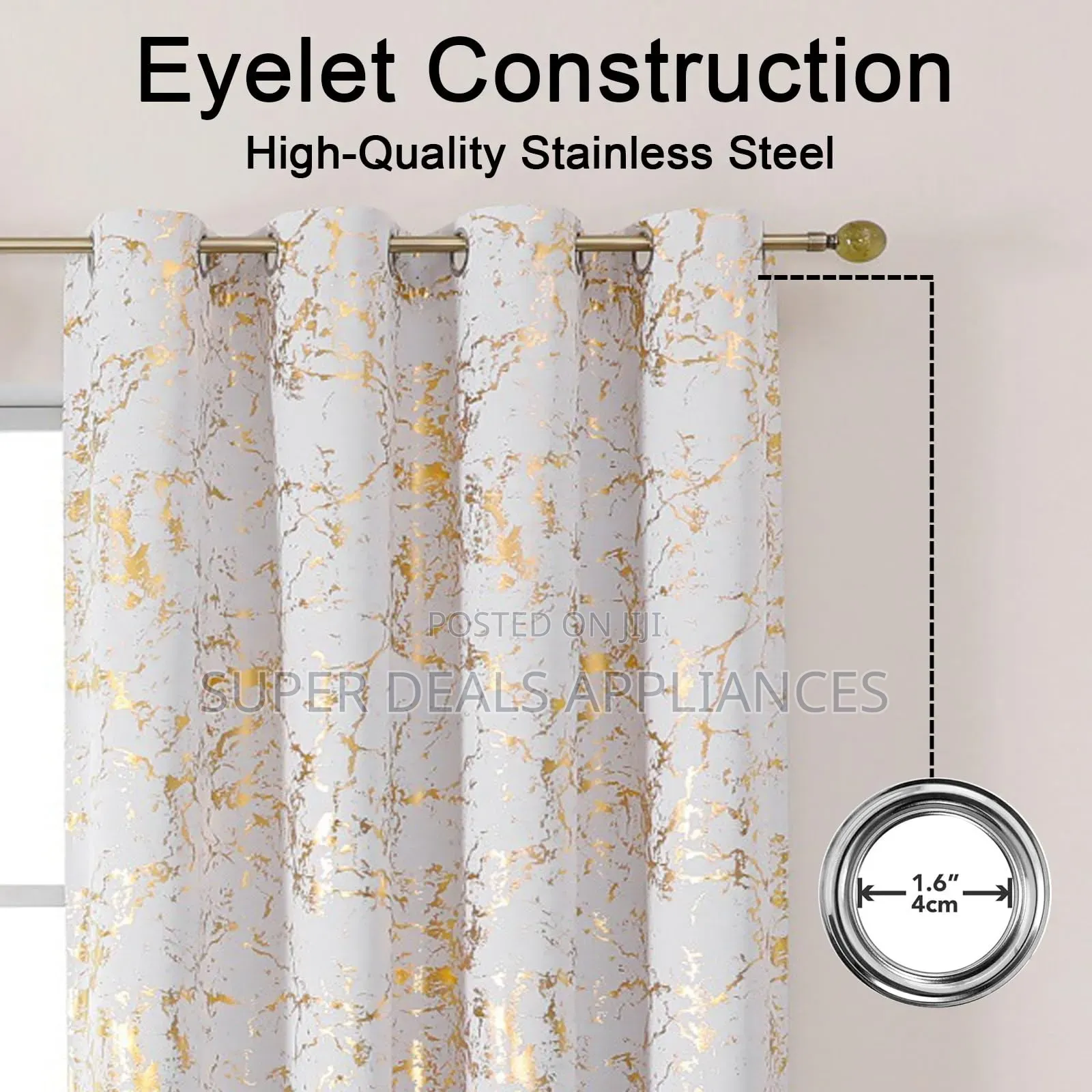 White Marbled Curtain