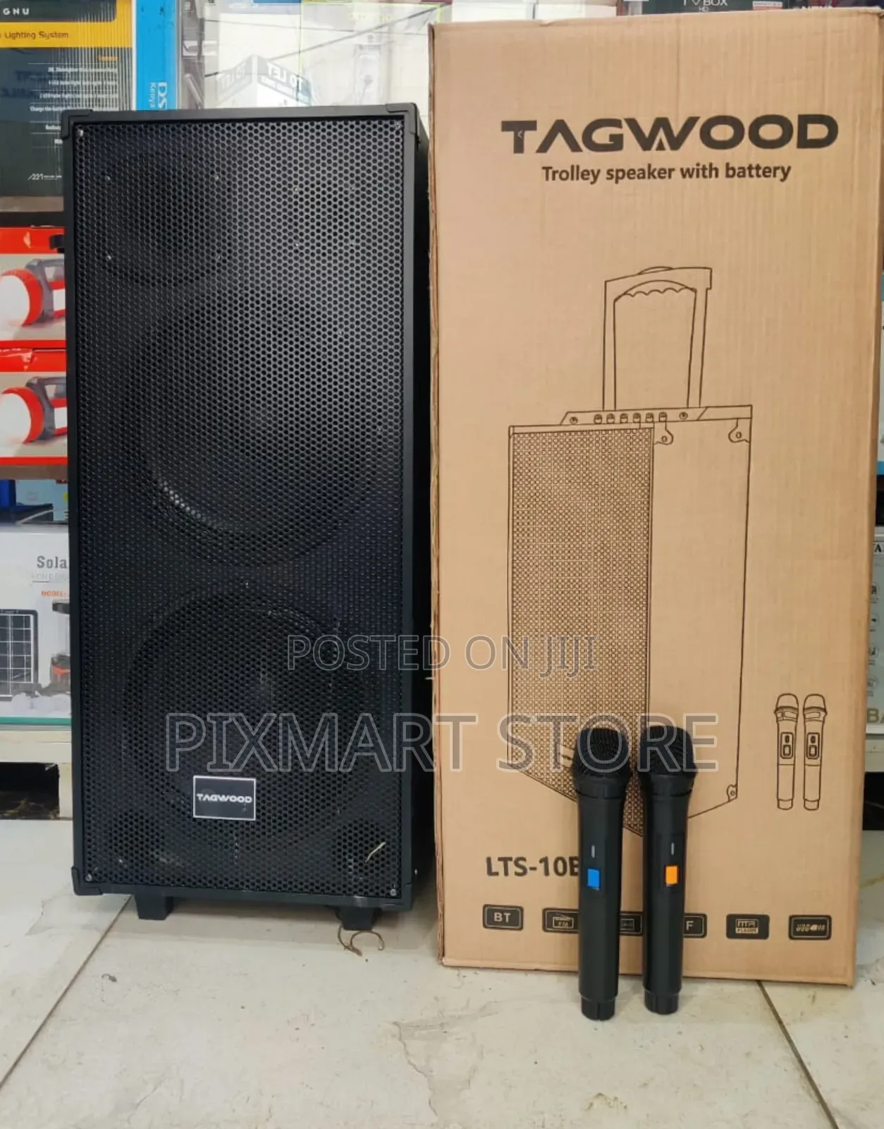 Tagwood LTS-10b Portable Bluetooth Party Speaker and a Pair of Mic