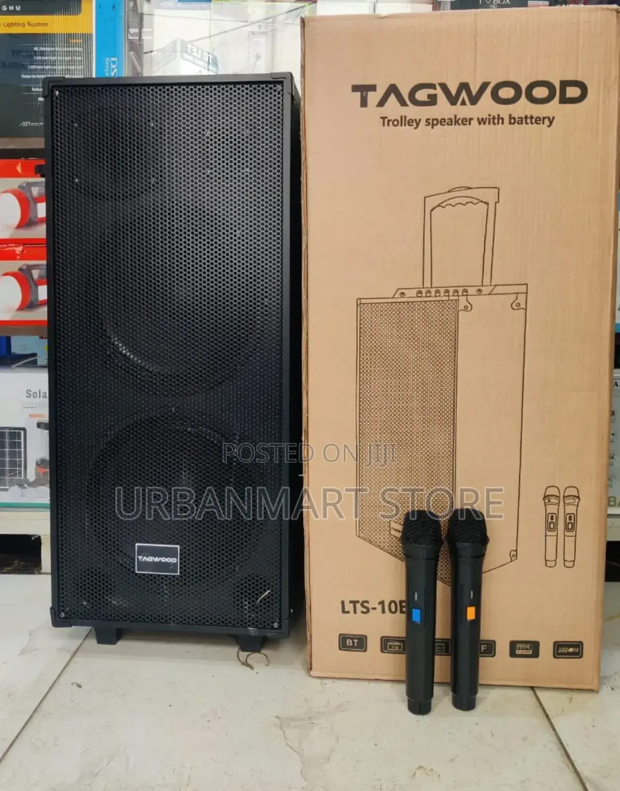 Tagwood LTS-10b Portable Bluetooth Party Speaker and a Pair of Mic