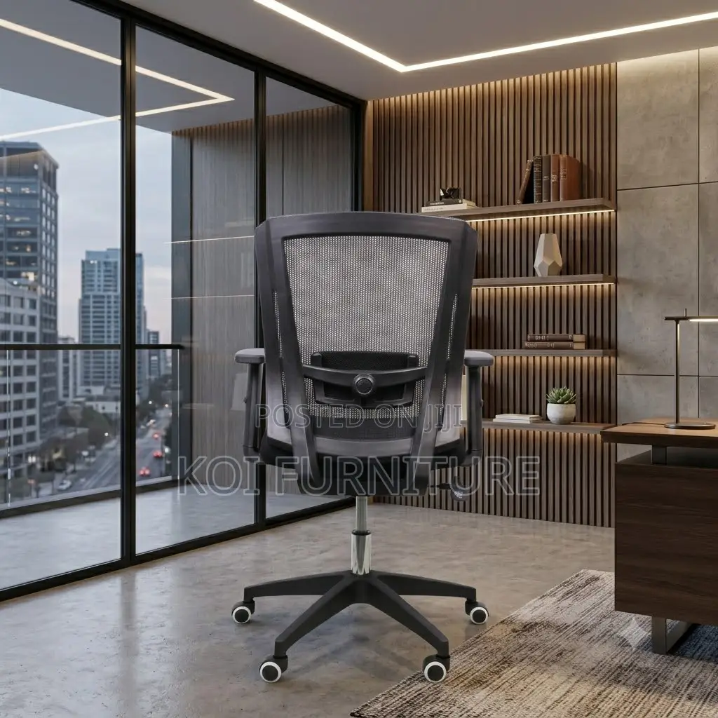 Office Chair; Fabric Office Seat With Mid Backrest