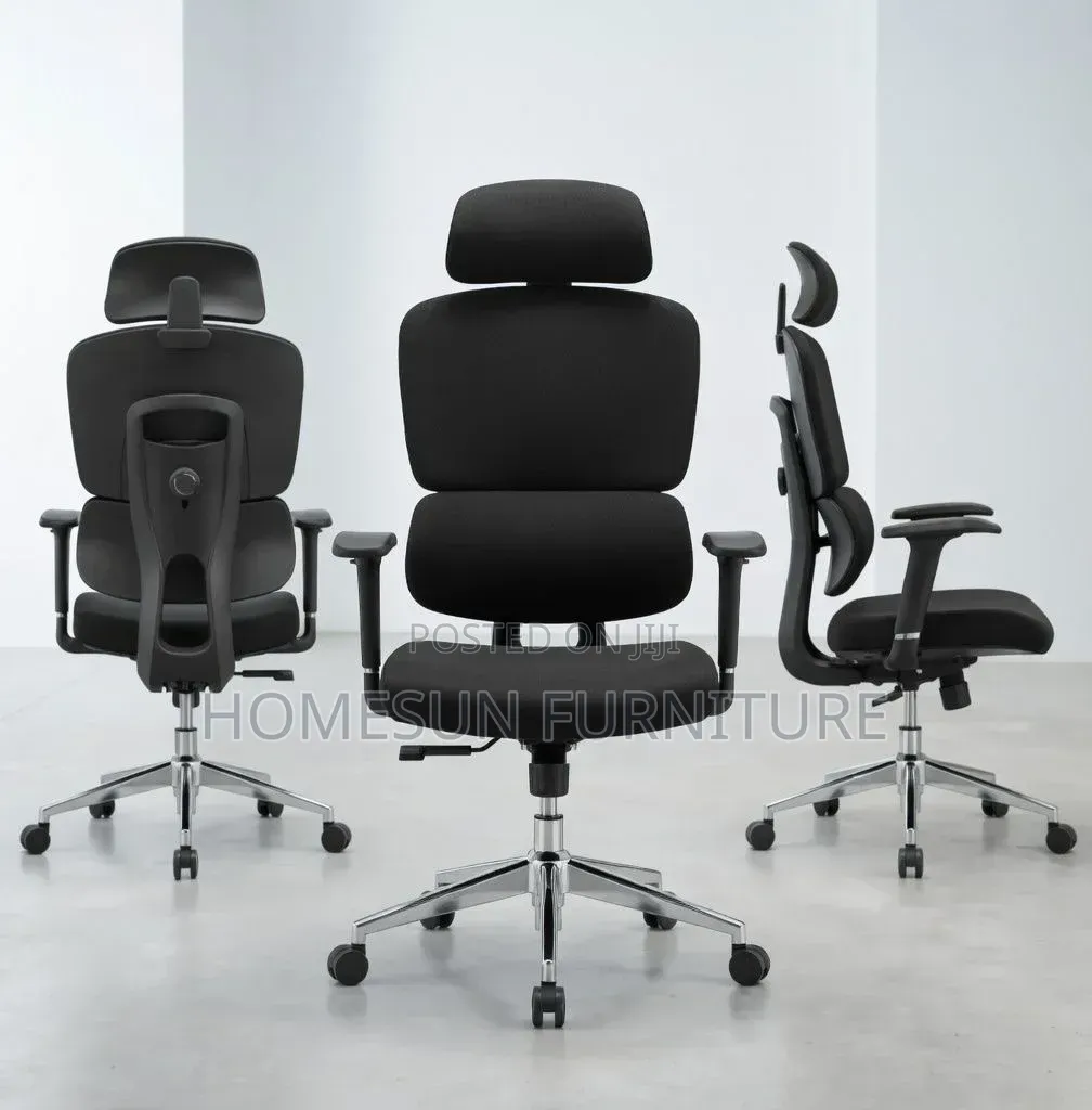 Ergonomic High-Back Office Chair With Adjustable Headrest