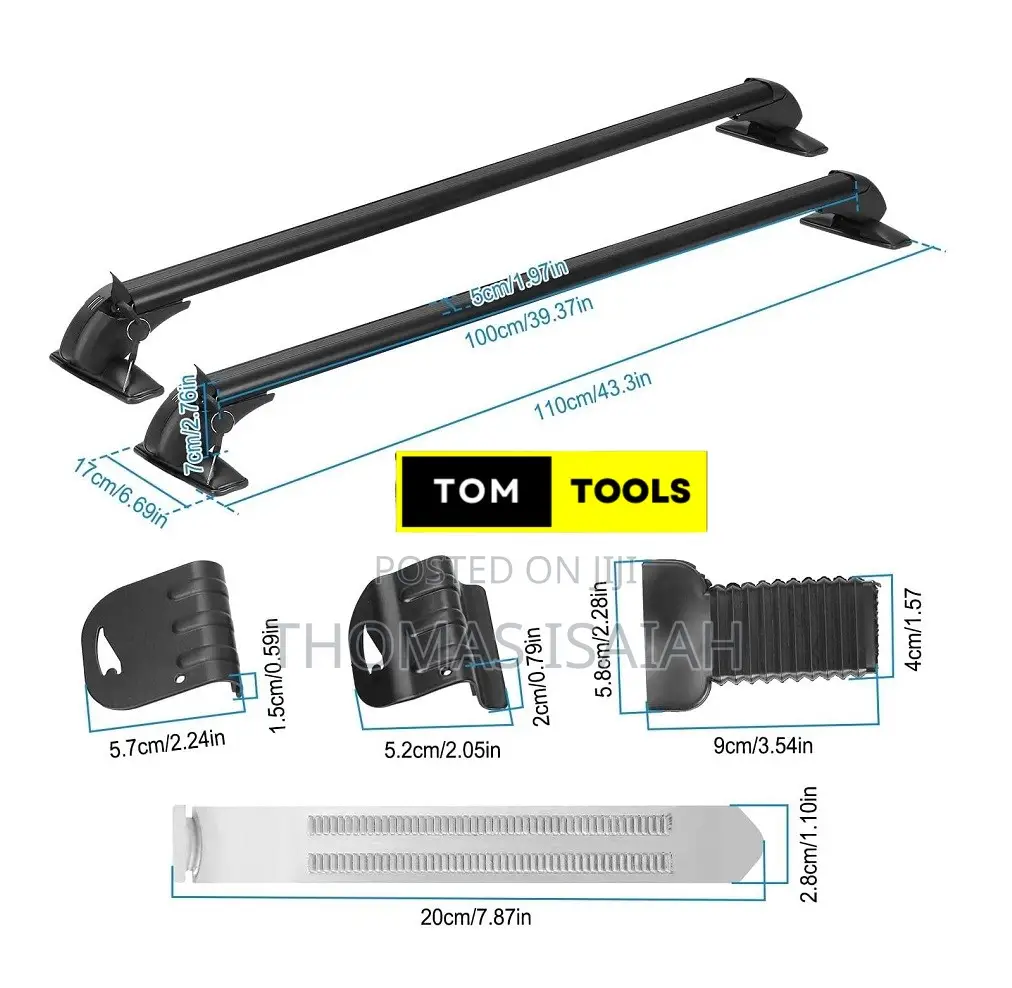 43 Inch Universal Roof Rack Cross Bars With 2 Anti-Theft Lock Keys