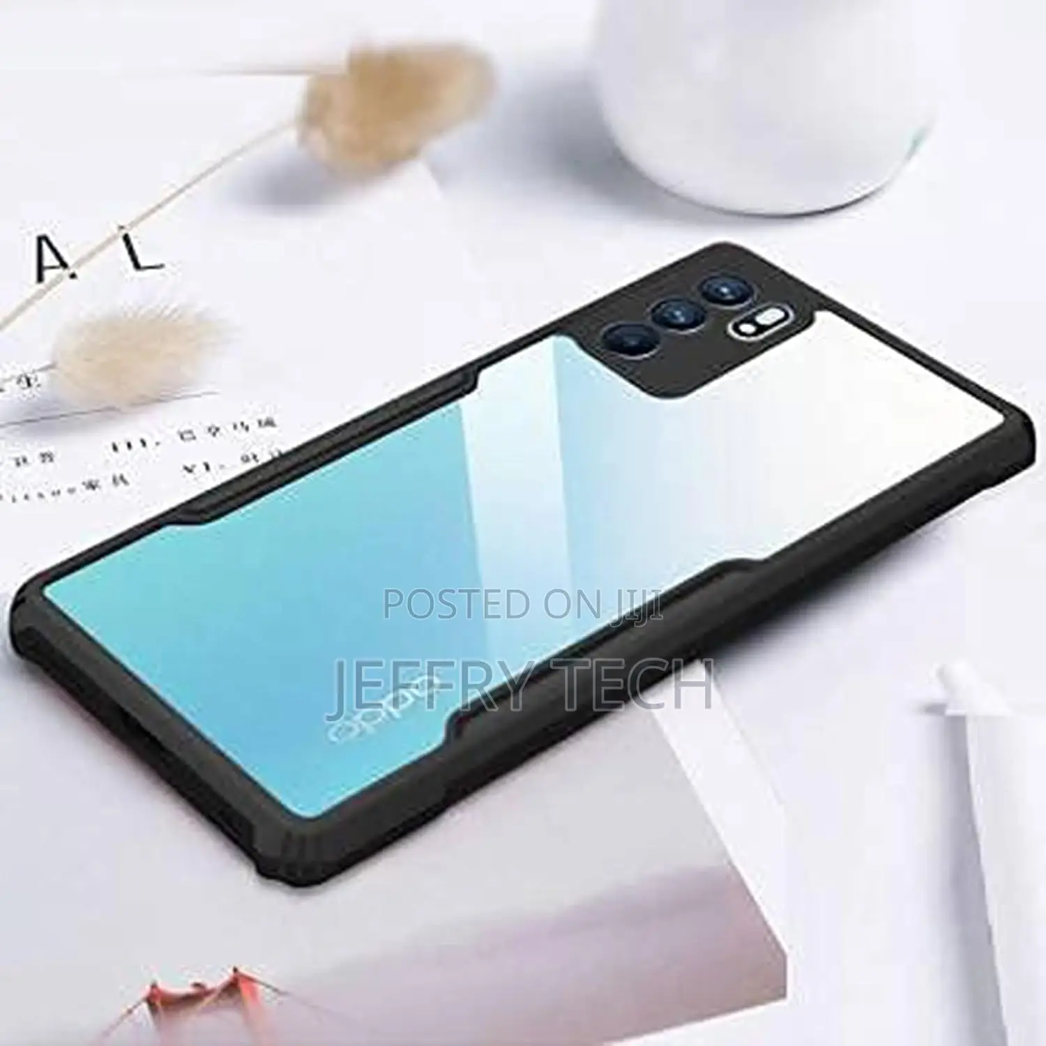 Transparent Case for Oppo Reno 6 5g | Shockproof Hybrid Armor Back Co