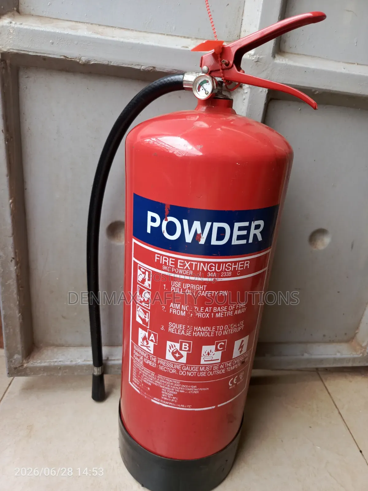 9kg Dry Powder Fire Extinguisher