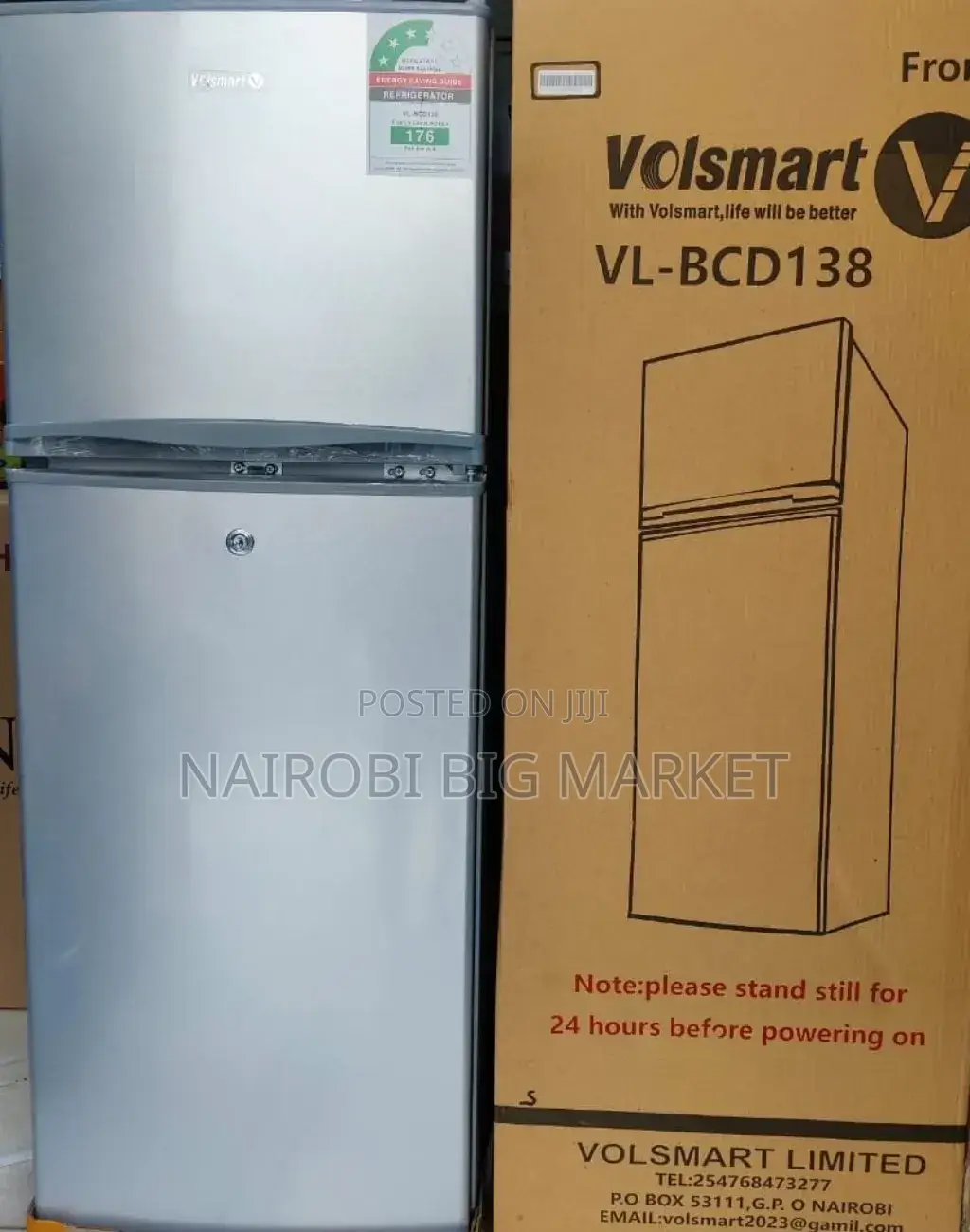 138litres Fridge Double Door Volksmart