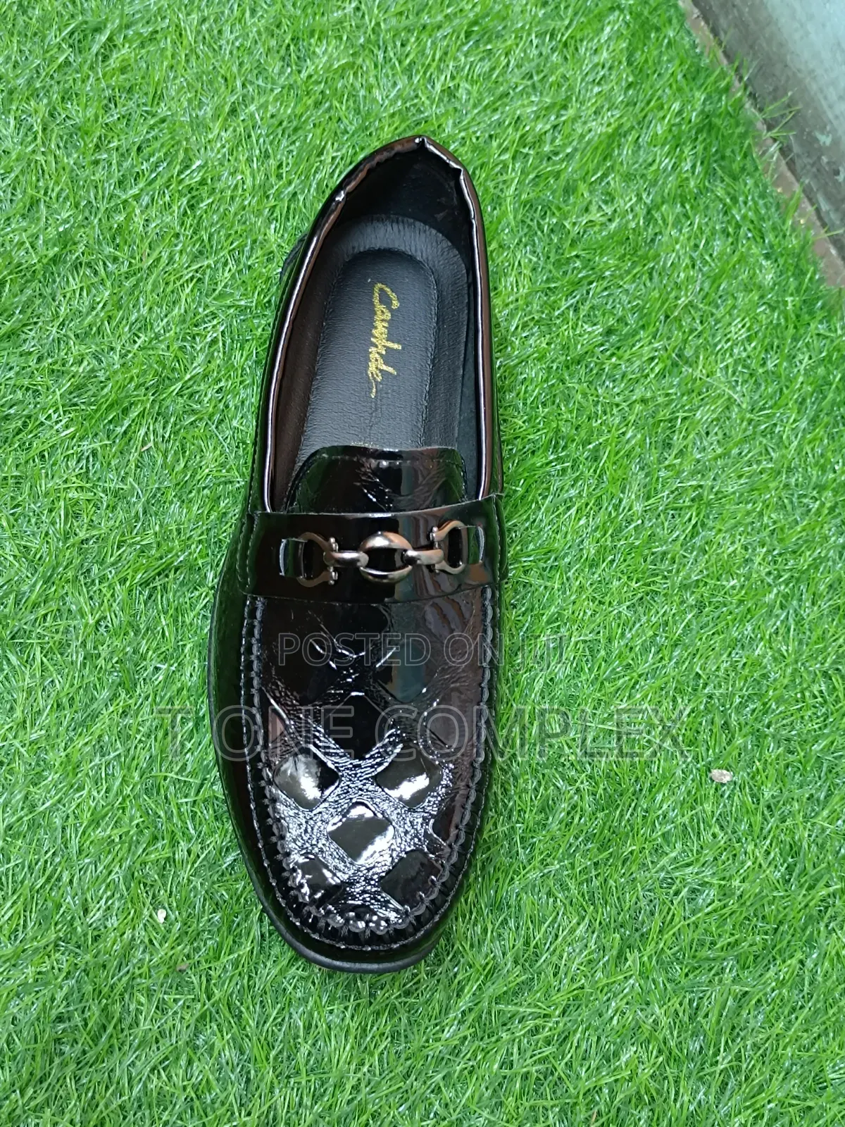 Black Wetlook Men Official Loafers - Slip on Size _ 40-45