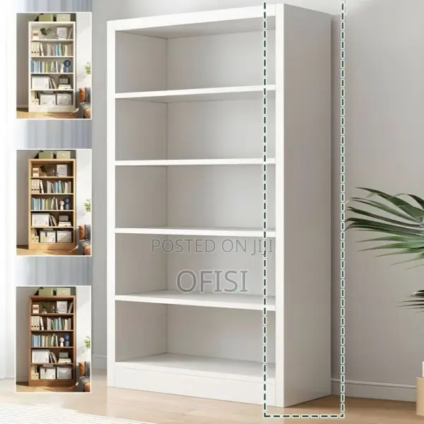 Bookshelf; 5 Tier Wooden Home Office Bookshelf