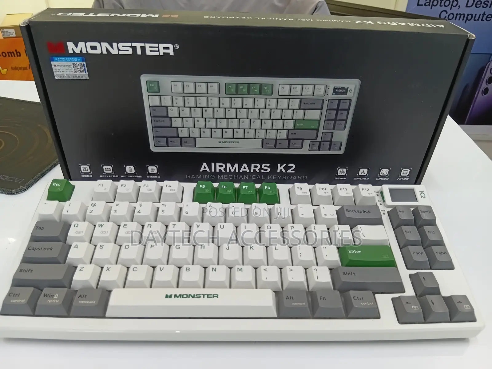 Monster Airmarks Gaming Mechanical Keyboard - White