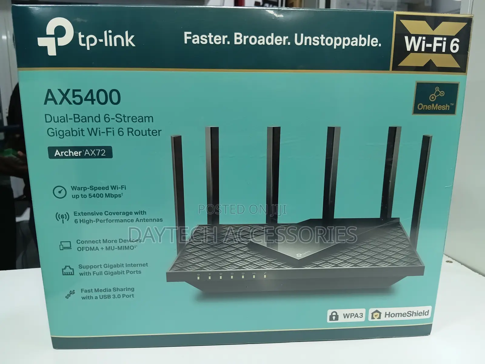 Tp-Link Ax5400 Dual-Band Gigabit Wi-Fi 6 Router (Tl-Archer Ax72)