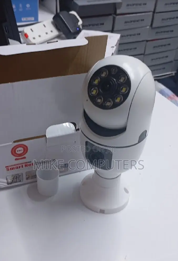 Smart Wifi Bulb Camera Dual Lens PTZ Home Office Security