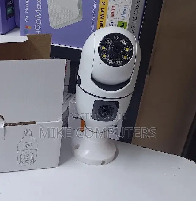 Smart Dual Lens Bulb PTZ Camera Wifi Two-Way Audio