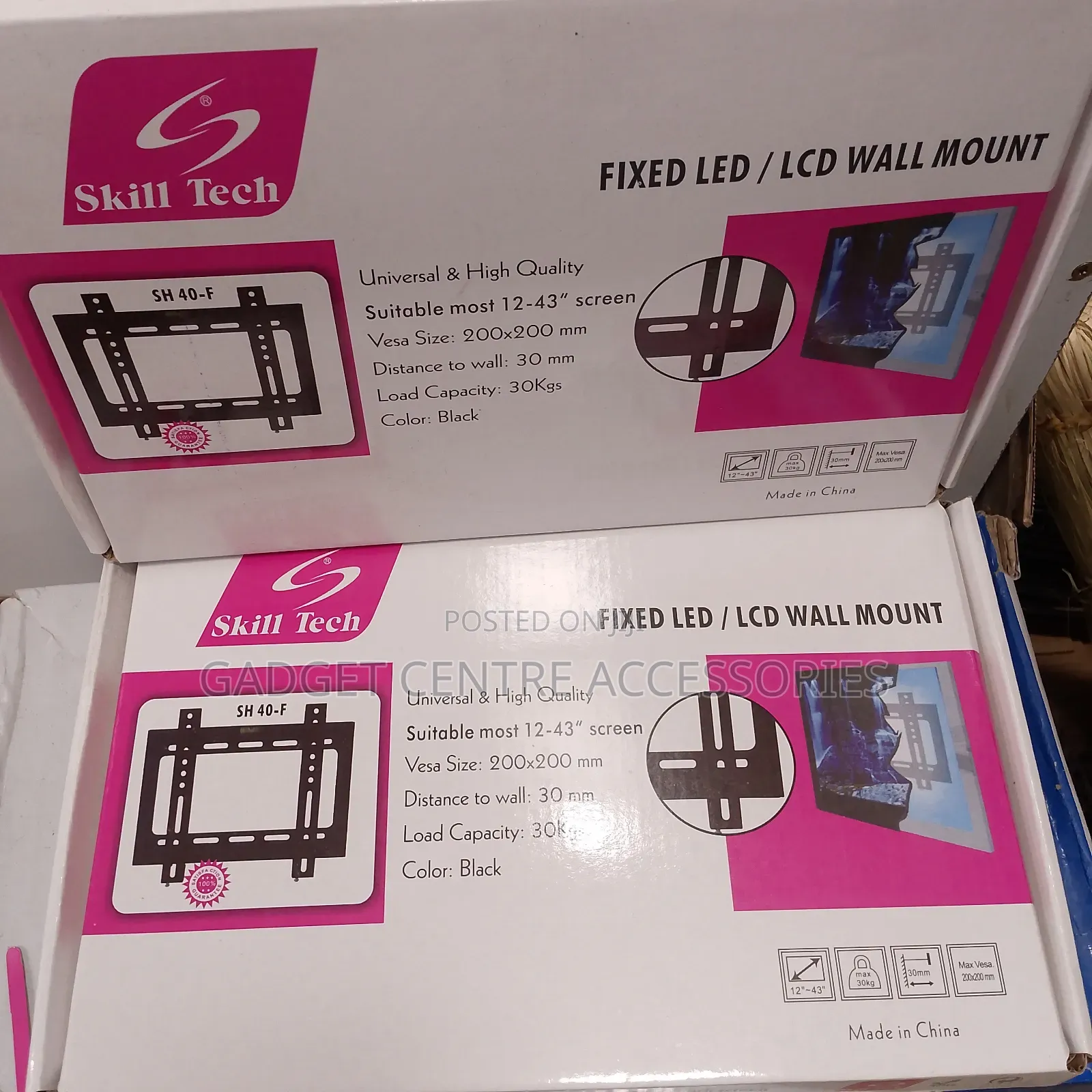 Sh 40f Fixed Wall Mount 12-43 Inch, 30kgs