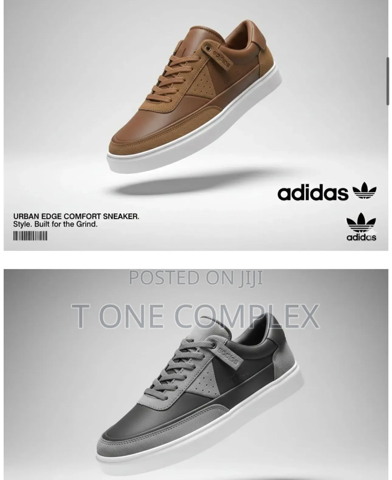 Adidas Style Urban Edge Sneakers Black Brown and Grey