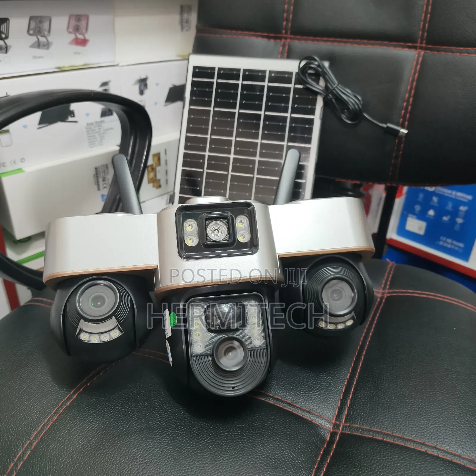 3 PTZ CCTV Triple Lens 4g Solar Powered CCTV Cameras Outdoor