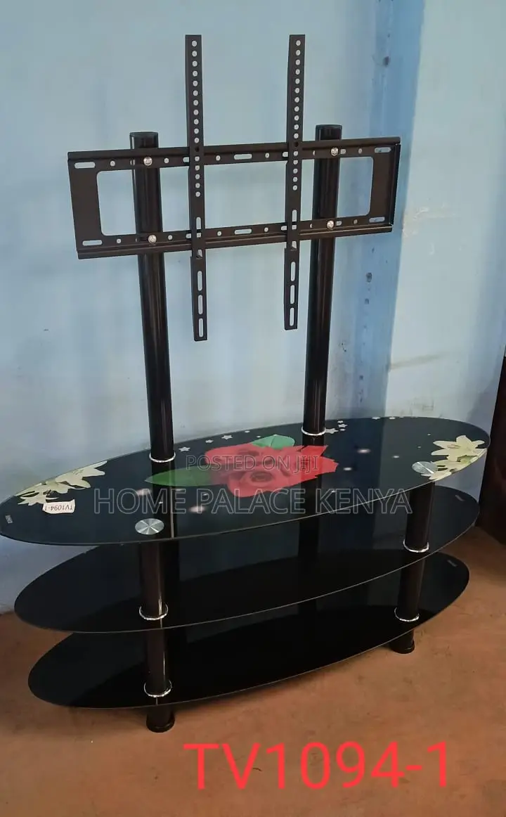 Tv Stand: 3 Layer Glass Tv Stand With Tv Mount