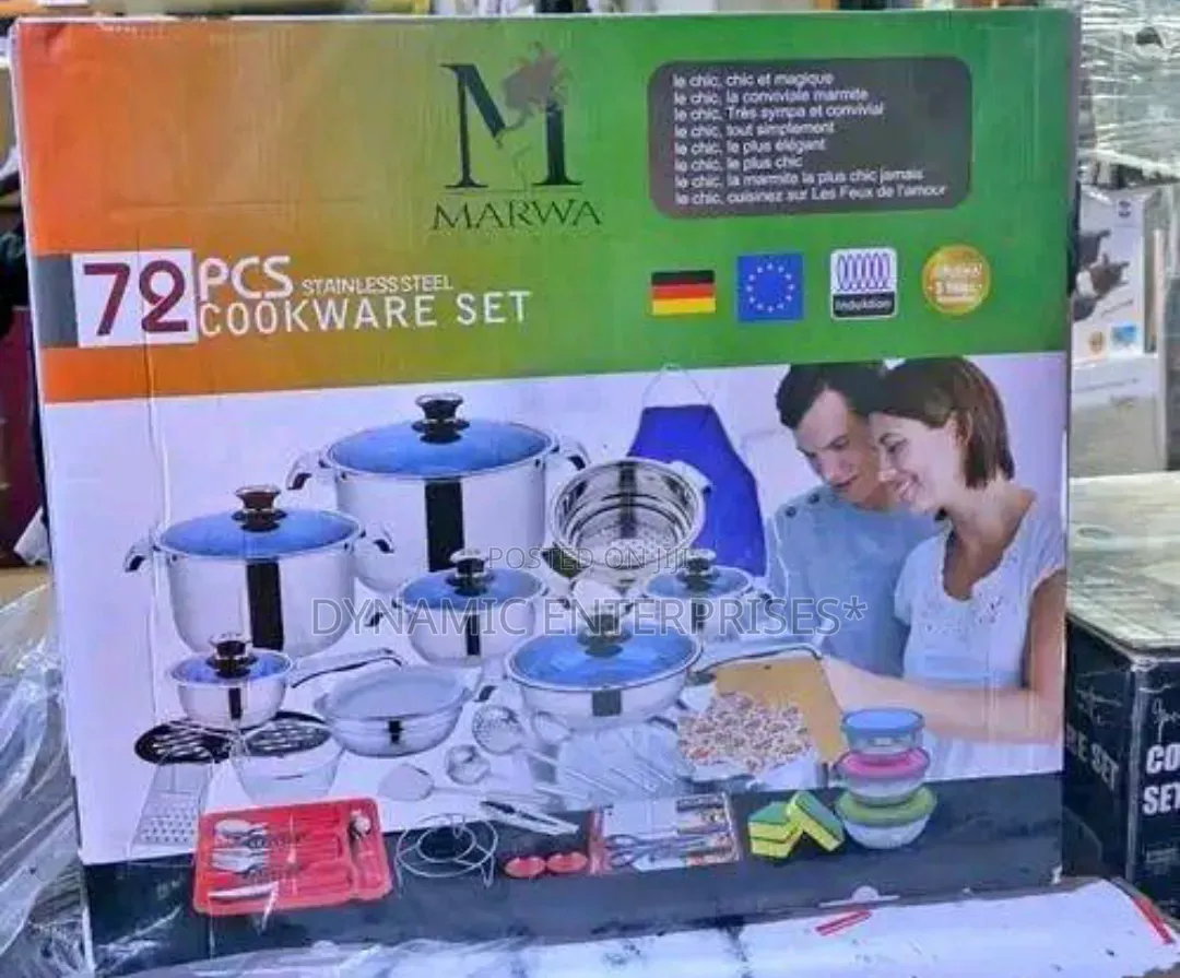 Marwa Germany 72pcs Stainless Steel Cookware Set Induction