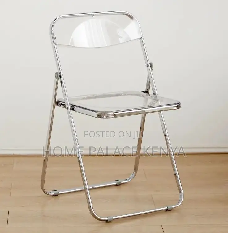 Party Chair: Plastic Portable Chair With Metal Coloured Sled Base