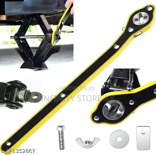 Heavy Duty Universal Scissor Jack Wrench – Fast Tire Change Tool