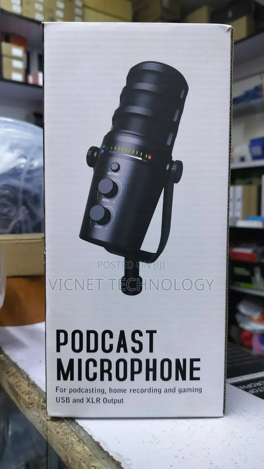 XLR Podcast Microphone With Volume and Mute Button