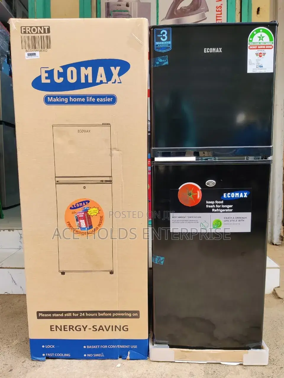 Ecomax 138 Litres Capacity Dual Door - Top Freezer Fridge